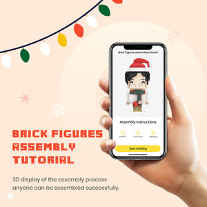 Blocs De Construction Personnalisés, Portrait De Famille, Corps Complet Personnalisable Pour 3 Personnes, Figurines En Brique Personnalisées, Petit Bloc De Particules - mademinefr