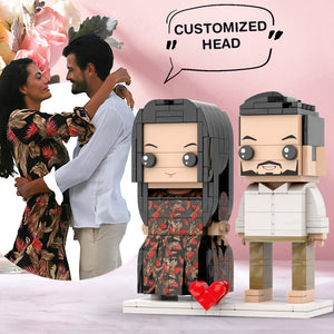 Figurines De Briques De Couple Pour La Saint-valentin, Figurines De Briques De Couples Personnalisées, Petit Bloc De Particules Pour La Saint-valentin - mademinefr