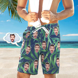 Short De Salon Avec Photo De Visage Personnalisé, Maillot De Bain, Cadeaux Amusants Pour Lui, Cadeau Unique - mademinefr