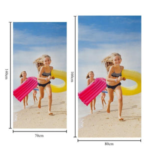 Serviette De Plage Avec Photo Personnalisée, Serviette De Plage Personnalisée, Cadeau Personnalisé Pour Votre Petite Amie - 70 X 140 Cm - mademinefr