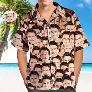 Chemise de visage personnalisé Chemise hawaïenne pour homme Face Mash