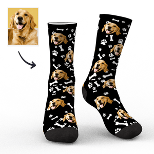 Cadeau Personnalisé De Chaussettes Photo De Chien Pour Les Amoureux Des Animaux De Compagnie - mademinefr