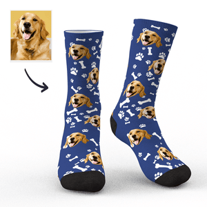 Chaussettes De Chien À Visage Personnalisé Avec Votre Texte Aperçu 3d - mademinefr