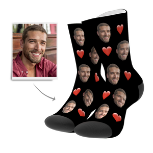 Chaussettes Photo D'amour Personnalisées Pour Papa - mademinefr