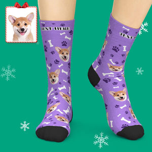 Cadeau Personnalisé De Chaussettes Photo De Chien Pour Les Amoureux Des Animaux De Compagnie - mademinefr