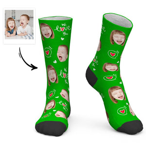 Cadeau De Fête Des Pères Chaussettes Personnalisées Chaussettes Pour Bébé Nous T'aimons Papa - mademinefr