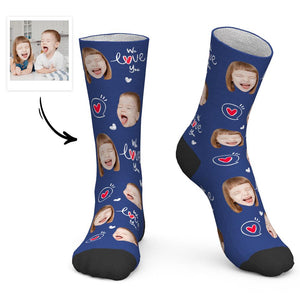 Cadeau De Fête Des Pères Chaussettes Personnalisées Chaussettes Pour Bébé Nous T'aimons Papa - mademinefr