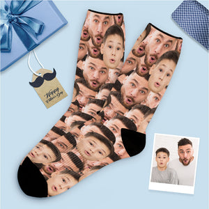 Chaussettes Personnalisées Face Mash Cadeaux De La Saint-valentin - mademinefr