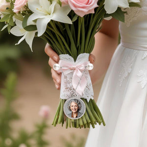 Broche À Breloques En Forme De Bouquet De Perles Personnalisées, Cadeau D'anniversaire De Mariage Pour La Mariée - mademinefr