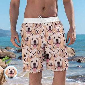 Maillot De Bain Pour Homme Avec Photo De Chien Mignon Personnalisé - mademinefr