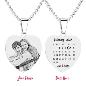 Calendrier Personnalisé Photo Dog Tag Collier Mens Gravé Dogtag - mademinefr