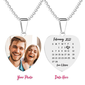 Calendrier Personnalisé Photo Dog Tag Collier Mens Gravé Dogtag - mademinefr