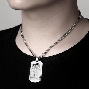 Calendrier Personnalisé Photo Dog Tag Collier Mens Gravé Dogtag - mademinefr