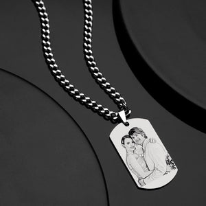 Calendrier Personnalisé Photo Dog Tag Collier Mens Gravé Dogtag - mademinefr