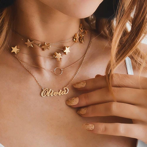 Collier Prénom Carrie Style Cuivre Pour Elle - mademinefr