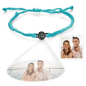 Bracelet De Projection De Photos Personnalisé, Cadeaux De Couple Tissés Simples - mademinefr