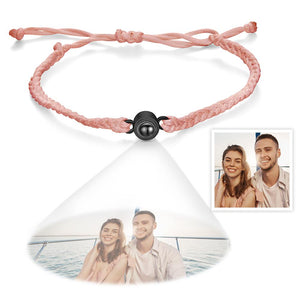 Bracelet De Projection De Photos Personnalisé, Cadeaux De Couple Tissés Simples - mademinefr