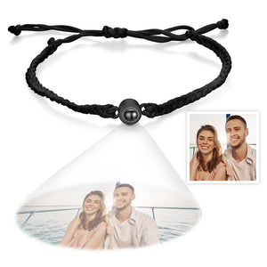 Bracelet De Projection De Photos Personnalisé, Cadeaux De Couple Tissés Simples - mademinefr