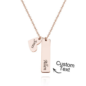 Collier Prénom Personnalisé Nom Coeur Cadeau De Mariage Pour Elle - mademinefr