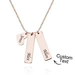 Collier Prénom Personnalisé Nom Coeur Cadeau De Mariage Pour Elle - mademinefr