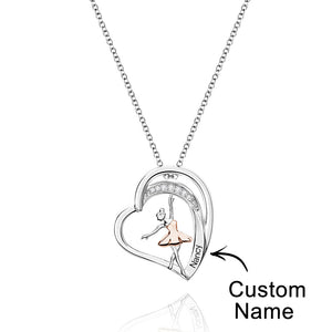 Collier Personnalisé Pour Fille Dansante De Ballet, Avec Nom, Bijoux, Cadeau Pour Amoureux De Ballerine - mademinefr