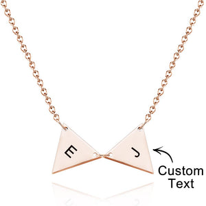 Collier Triangulaire Personnalisé Avec Initiales, Étiquettes Triangulaires, Cadeau De Demoiselle D'honneur, Cadeau De Mariage, Cadeaux D'anniversaire Pour Meilleurs Amis Pour Elle - mademinefr