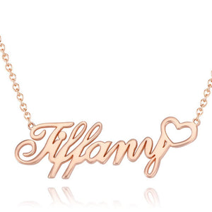 Collier Prénom Personnalisé Avec Petit Cœur, Cadeaux Pour Filles - mademinefr