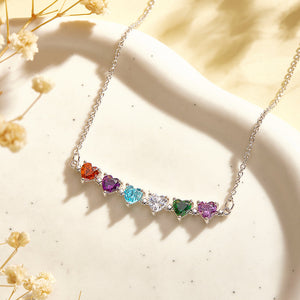 Collier De Pierre De Naissance Personnalisé En Forme De Cœur, Cadeau D'anniversaire Pour Elle - mademinefr