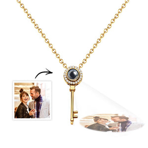 Collier De Projection De Photo Personnalisé, Pendentif Intérieur, Bijoux Souvenir, Tendance, Cadeau Pour Meilleur Ami - mademinefr