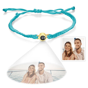 Bracelet De Projection De Photos Personnalisé, Cadeaux De Couple Tissés Simples - mademinefr