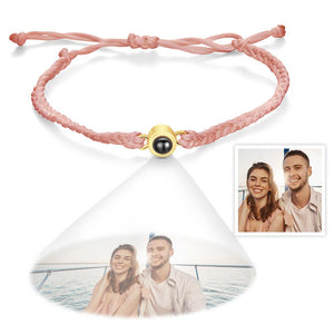 Bracelet De Projection De Photos Personnalisé, Cadeaux De Couple Tissés Simples - mademinefr