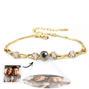 Bracelet De Projection De Photos Personnalisé Avec Diamants, Beau Cadeau Pour Maman, Meilleur Cadeau Pour La Fête Des Mères - mademinefr