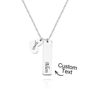 Collier Prénom Personnalisé Nom Coeur Cadeau De Mariage Pour Elle - mademinefr