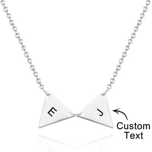 Collier Triangulaire Personnalisé Avec Initiales, Étiquettes Triangulaires, Cadeau De Demoiselle D'honneur, Cadeau De Mariage, Cadeaux D'anniversaire Pour Meilleurs Amis Pour Elle - mademinefr