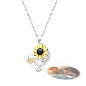 Collier De Projection Personnalisé, Vous Êtes Mon Cadeau De Couple Tournesol Tournesol - mademinefr