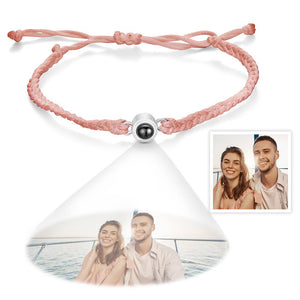 Bracelet De Projection De Photos Personnalisé, Cadeaux De Couple Tissés Simples - mademinefr