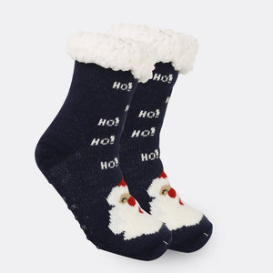 Chaussettes De Noël En Peluche Polaire De Corail, Chaussettes D'hiver Pour La Maison, Cadeau Du Père Noël, Chaussettes Épaisses - mademinefr