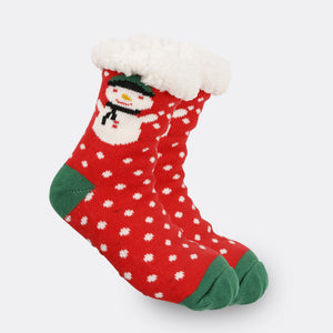 Chaussettes De Noël En Peluche Polaire De Corail, Chaussettes D'hiver Pour La Maison, Cadeau Du Père Noël, Chaussettes Épaisses - mademinefr