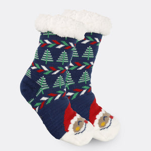 Chaussettes De Noël En Peluche Polaire De Corail, Chaussettes D'hiver Pour La Maison, Cadeau Du Père Noël, Chaussettes Épaisses - mademinefr