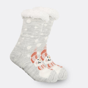 Chaussettes De Noël En Peluche Polaire De Corail, Chaussettes D'hiver Pour La Maison, Cadeau Du Père Noël, Chaussettes Épaisses - mademinefr