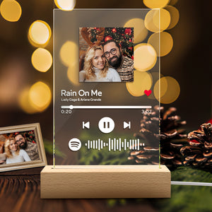 Cadeaux de Noël Veilleuse de plaques de verre Spotify