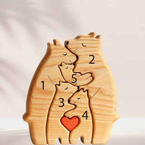 Cadeaux Pour Maman Ours En Bois Famille Noms Personnalisés Puzzle Décor À La Maison Cadeaux Cadeau De Fête Des Mères - mademinefr