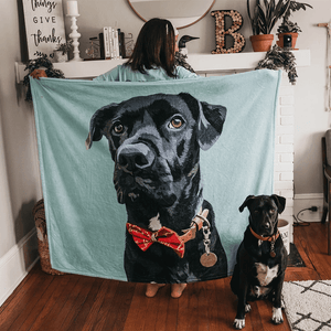 Couvertures personnalisées pour chiens Couvertures photo personnalisées pour animaux de compagnie Couverture en molleton portrait peint
