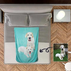 Couverture pour chien Couverture photo personnalisée pour animaux de compagnie