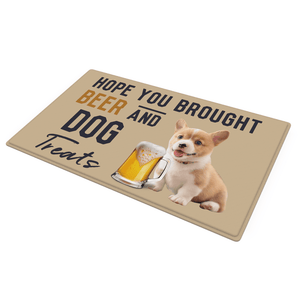 Photo de chien paillasson - boire une bière avec la photo de votre chien