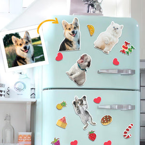 Aimant de réfrigérateur personnalisé avec photo d'animal de compagnie