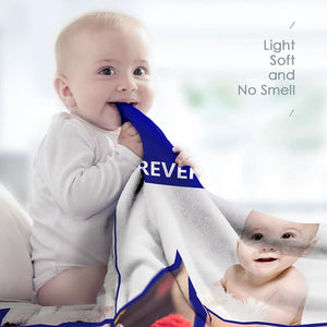 Couverture bébé photo personnalisée avec prénom Couvertures de baseball bébé Milestone Couverture d'emmaillotage personnalisée Couverture de poussette