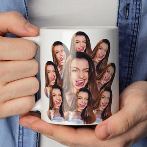 Mug photo personnalisé - tasse de visage drôle （Double impression）