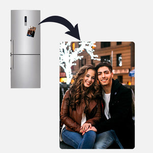 Aimant de réfrigérateur personnalisé photo de couple personnalisé