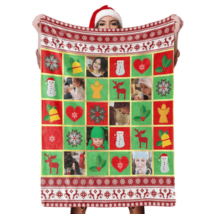 Couverture cadeau de Noël Couverture avec photo Couvertures personnalisées
